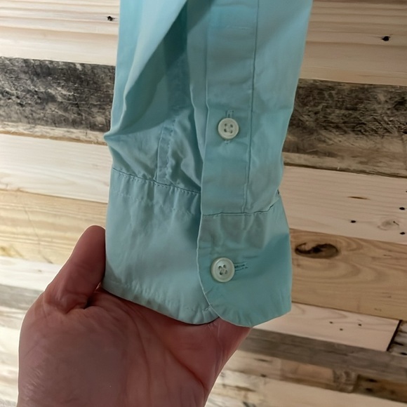 Banana Republic size medium teal button down shirt - Picture 5 of 6
